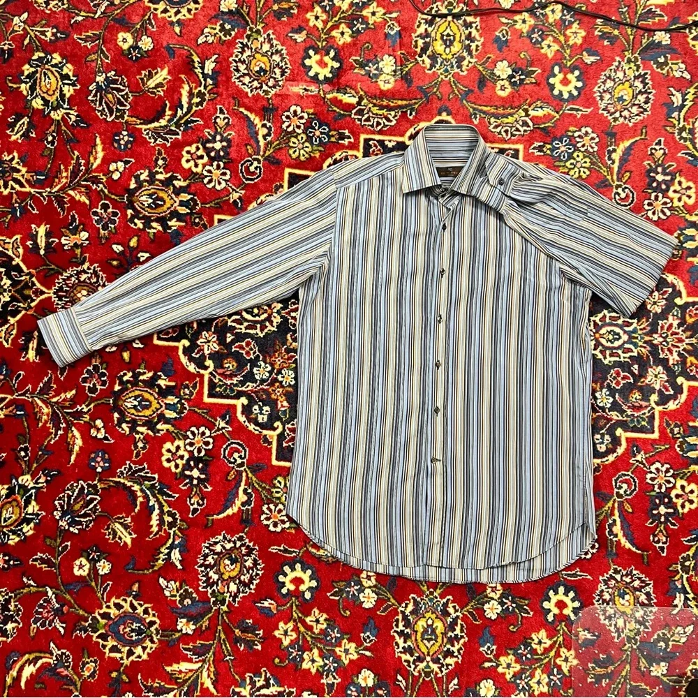 Etro Milano (40 / 16 / Medium) Multicolor Stripe Shirt - Picture 2 of 3
